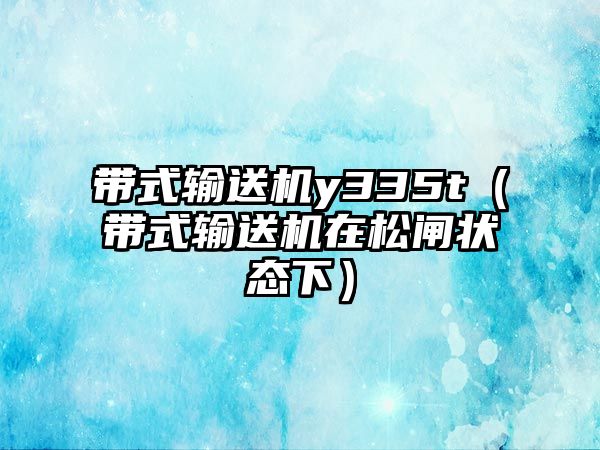 帶式輸送機y335t（帶式輸送機在松閘狀態(tài)下）