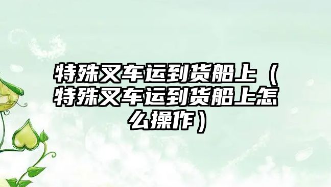 特殊叉車運(yùn)到貨船上（特殊叉車運(yùn)到貨船上怎么操作）