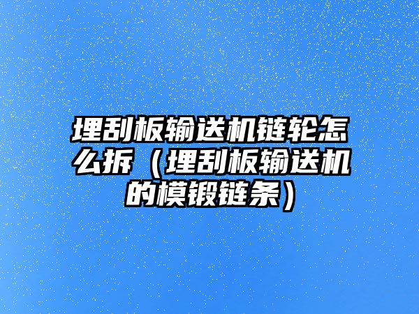 埋刮板輸送機(jī)鏈輪怎么拆（埋刮板輸送機(jī)的模鍛鏈條）