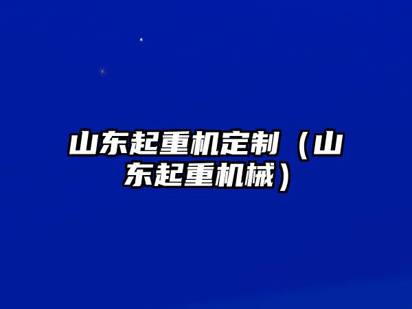 山東起重機(jī)定制（山東起重機(jī)械）