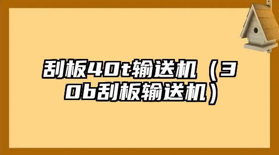 刮板40t輸送機(jī)（30b刮板輸送機(jī)）