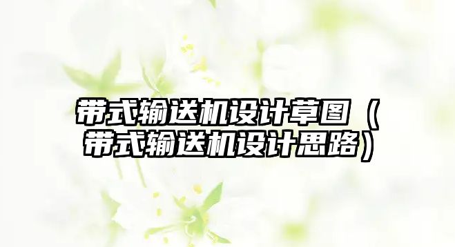 帶式輸送機(jī)設(shè)計(jì)草圖（帶式輸送機(jī)設(shè)計(jì)思路）