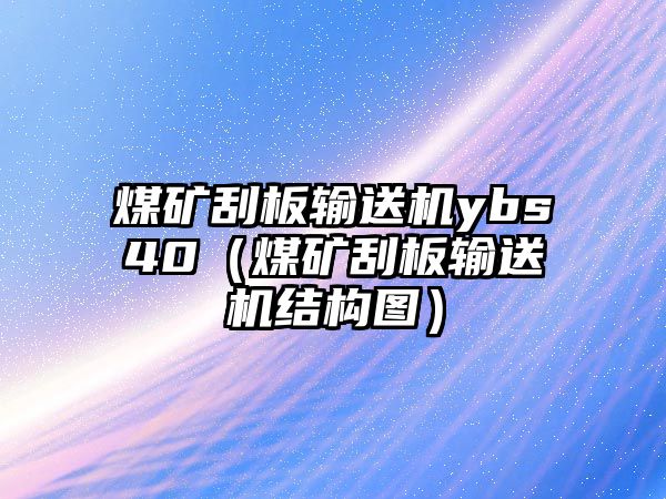 煤礦刮板輸送機(jī)ybs40（煤礦刮板輸送機(jī)結(jié)構(gòu)圖）