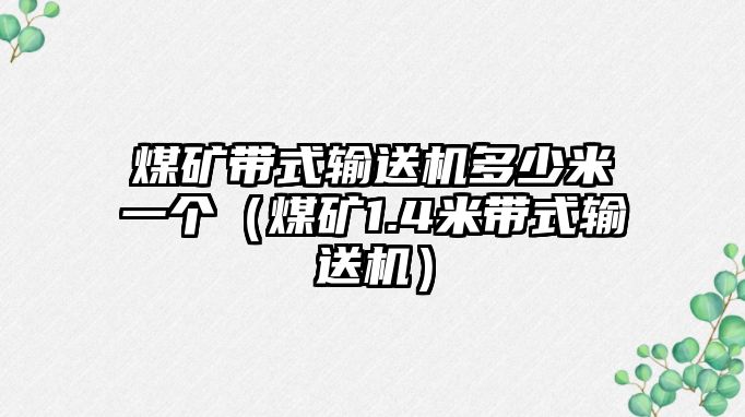 煤礦帶式輸送機多少米一個（煤礦1.4米帶式輸送機）