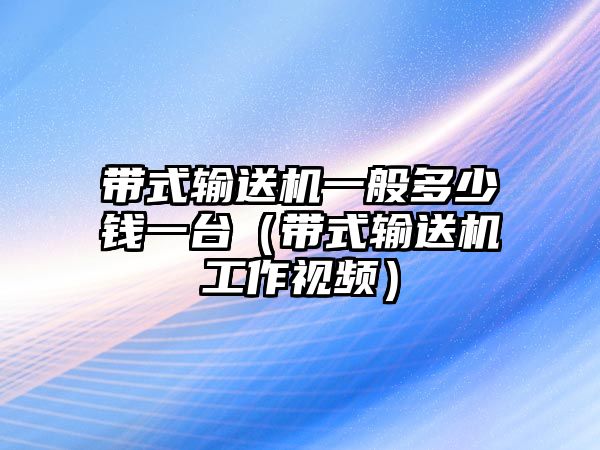 帶式輸送機(jī)一般多少錢一臺(tái)（帶式輸送機(jī)工作視頻）