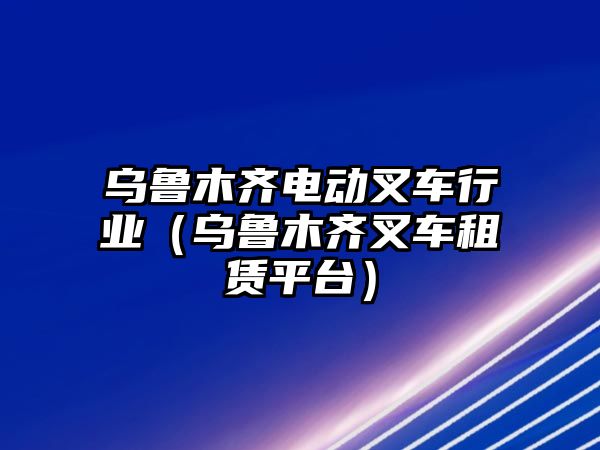 烏魯木齊電動(dòng)叉車行業(yè)（烏魯木齊叉車租賃平臺(tái)）