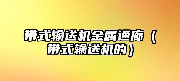 帶式輸送機金屬通廊（帶式輸送機的）