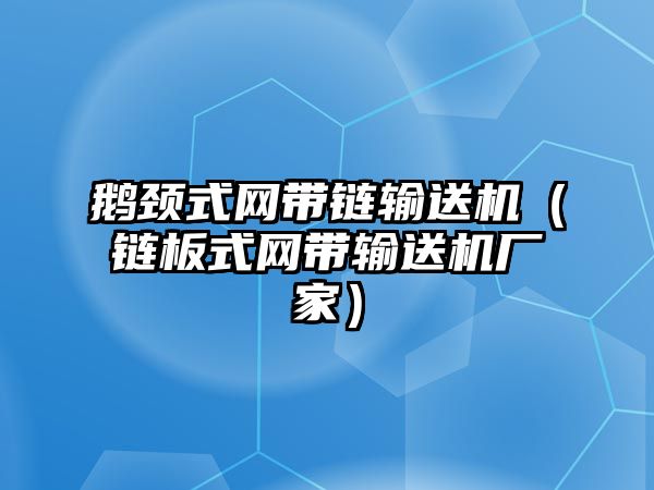 鵝頸式網(wǎng)帶鏈輸送機(jī)（鏈板式網(wǎng)帶輸送機(jī)廠家）