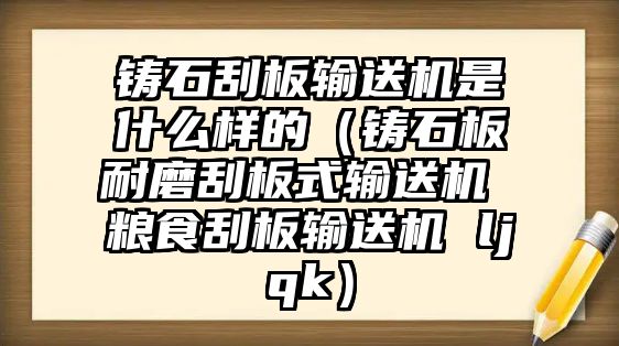 鑄石刮板輸送機是什么樣的（鑄石板耐磨刮板式輸送機 糧食刮板輸送機 ljqk）