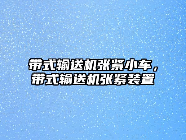 帶式輸送機張緊小車，帶式輸送機張緊裝置