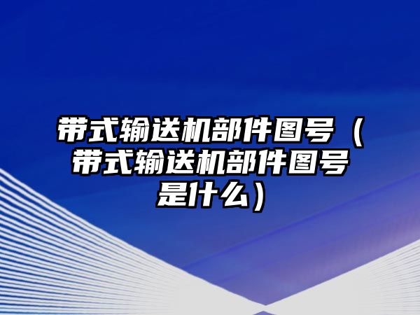 帶式輸送機部件圖號（帶式輸送機部件圖號是什么）