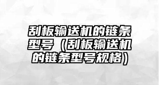 刮板輸送機(jī)的鏈條型號(hào)（刮板輸送機(jī)的鏈條型號(hào)規(guī)格）