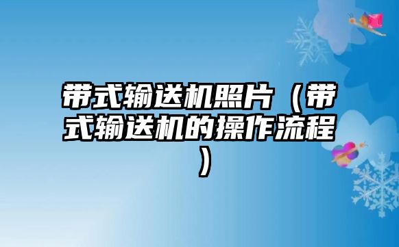 帶式輸送機(jī)照片（帶式輸送機(jī)的操作流程）