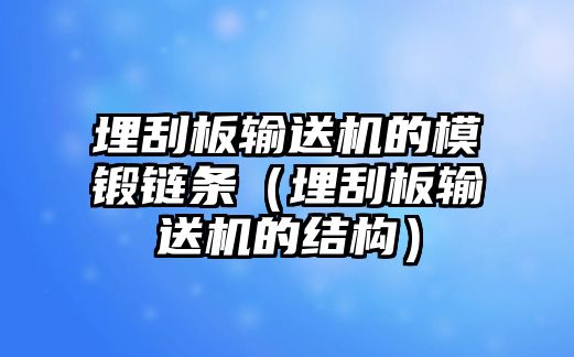 埋刮板輸送機(jī)的模鍛鏈條（埋刮板輸送機(jī)的結(jié)構(gòu)）