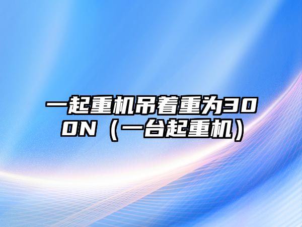 一起重機吊著重為300N（一臺起重機）