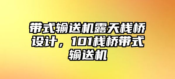 帶式輸送機露天棧橋設(shè)計，101棧橋帶式輸送機