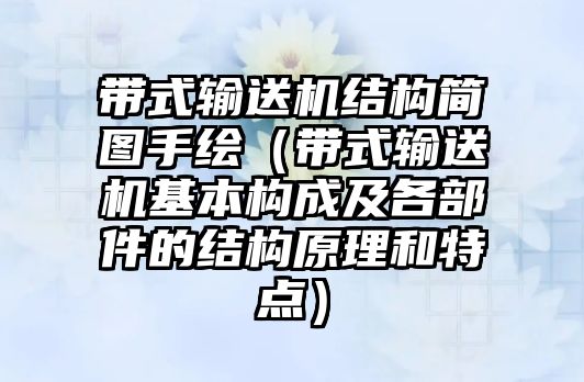 帶式輸送機(jī)結(jié)構(gòu)簡(jiǎn)圖手繪（帶式輸送機(jī)基本構(gòu)成及各部件的結(jié)構(gòu)原理和特點(diǎn)）