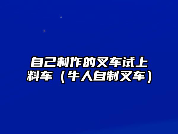 自己制作的叉車試上料車（牛人自制叉車）