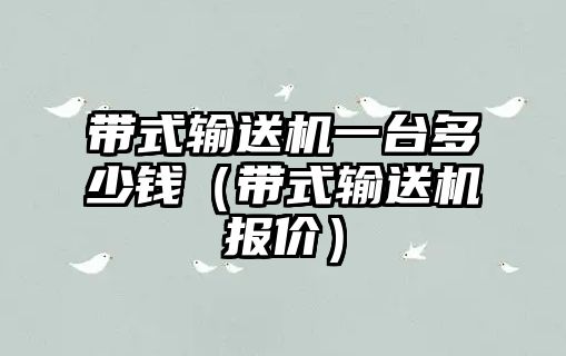 帶式輸送機(jī)一臺(tái)多少錢（帶式輸送機(jī)報(bào)價(jià)）