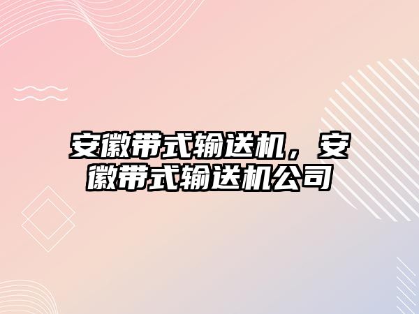 安徽帶式輸送機，安徽帶式輸送機公司