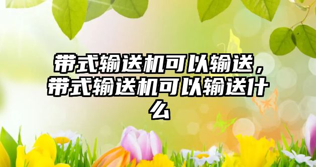 帶式輸送機可以輸送，帶式輸送機可以輸送什么