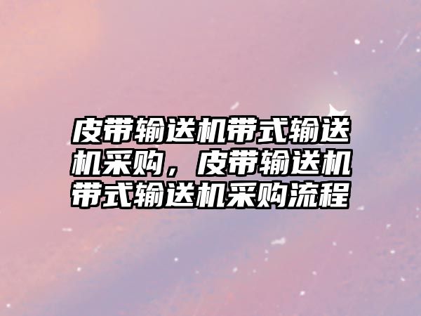 皮帶輸送機(jī)帶式輸送機(jī)采購，皮帶輸送機(jī)帶式輸送機(jī)采購流程