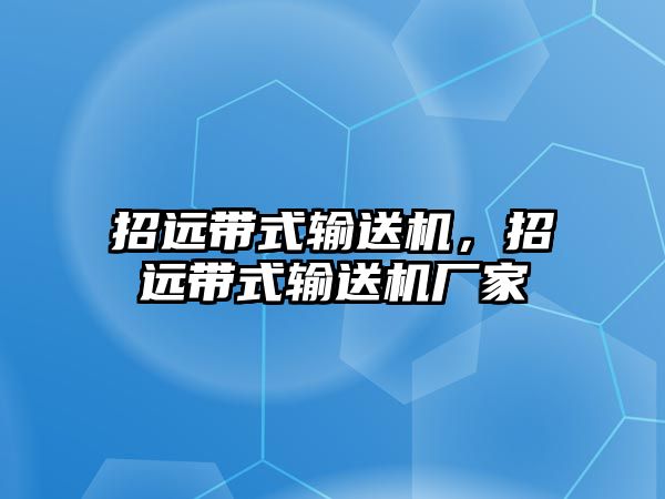 招遠帶式輸送機，招遠帶式輸送機廠家