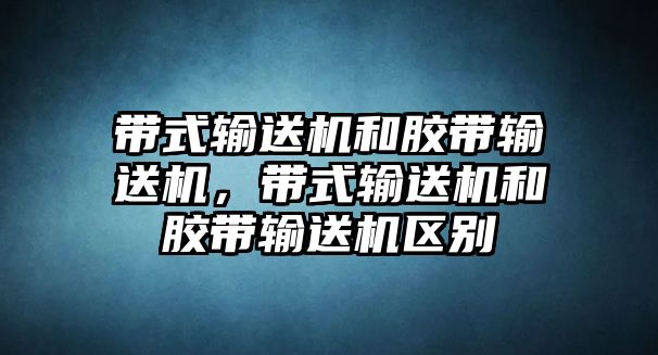 帶式輸送機和膠帶輸送機，帶式輸送機和膠帶輸送機區(qū)別