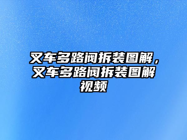 叉車多路閥拆裝圖解，叉車多路閥拆裝圖解視頻