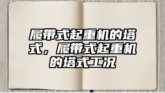 履帶式起重機的塔式，履帶式起重機的塔式工況