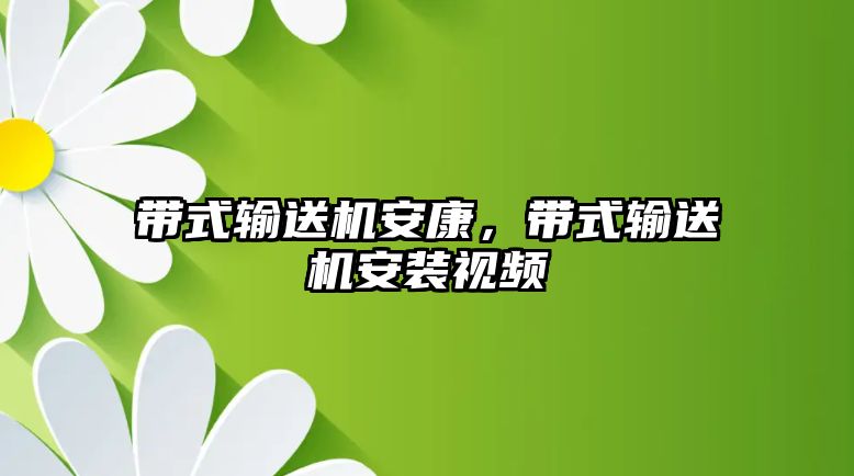 帶式輸送機安康，帶式輸送機安裝視頻