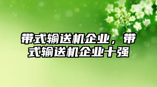 帶式輸送機(jī)企業(yè)，帶式輸送機(jī)企業(yè)十強(qiáng)