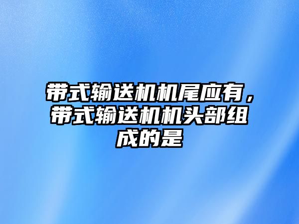 帶式輸送機機尾應有，帶式輸送機機頭部組成的是