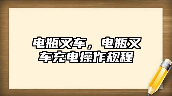 電瓶叉車，電瓶叉車充電操作規(guī)程